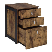 Coaster Furniture 800656 Estrella 3-drawer File Cabinet Antique Nutmeg and Gunmetal